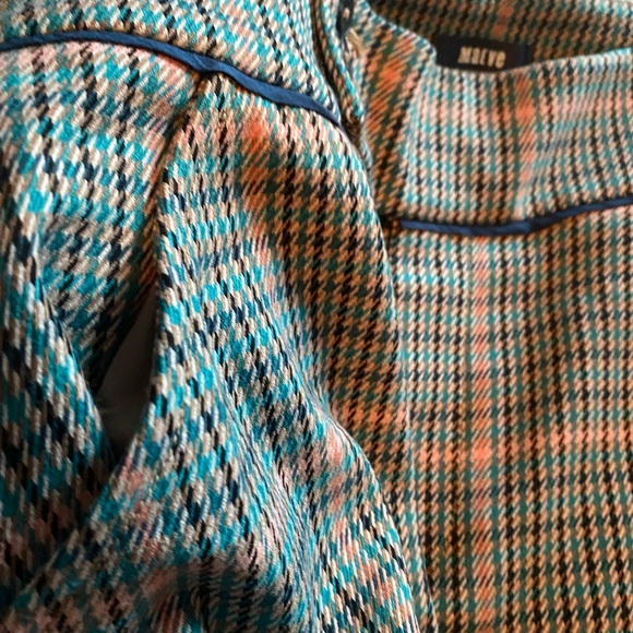 Maeve by Anthropology Multicolor Houndstooth Pant with Button Accents - Picture 2 of 16